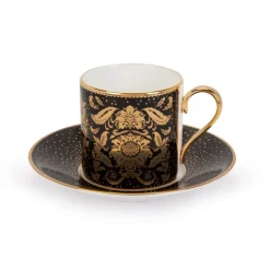 Royal Collection Shop Acanthus Black Coffee Cup And Saucer