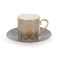 Royal Collection Shop Acanthus Grey Coffee Cup And Saucer
