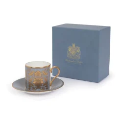 Royal Collection Shop Acanthus Grey Coffee Cup And Saucer