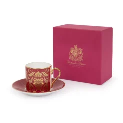Royal Collection Shop Acanthus Pink Coffee Cup And Saucer