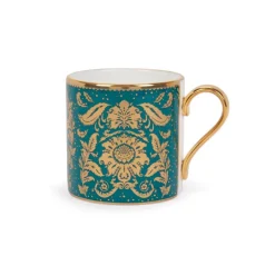 Royal Collection Shop Acanthus Teal Coffee Cup And Saucer