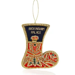 Royal Collection Shop Buckingham Palace Navy And Red Stocking Decoration