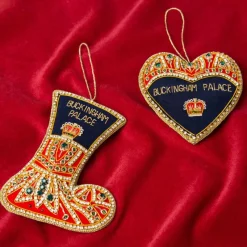 Royal Collection Shop Buckingham Palace Navy And Red Heart Decoration