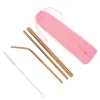 Royal Collection Shop Buckingham Palace Reusable Metal Straws In Pink Bag