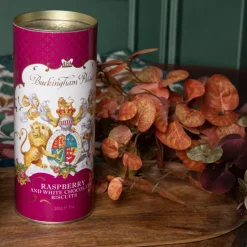 Royal Collection Shop Buckingham Palace White Chocolate And Raspberry Biscuit Tube