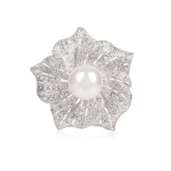 Royal Collection Shop Flower With Pearl Brooch