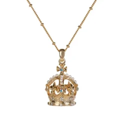 Royal Collection Shop Gold Crown Necklace