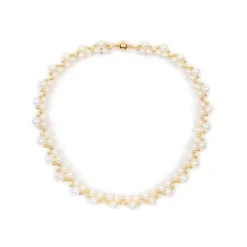 Royal Collection Shop Gold Hematite And White Pearl Collar