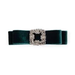Royal Collection Shop Green Velvet Bow Hairclip