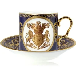 Royal Collection Shop Lustre Cobalt Coffee Cup And Saucer Set