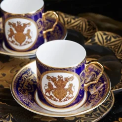 Royal Collection Shop Lustre Cobalt Coffee Cup And Saucer Set