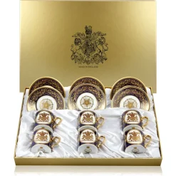 Royal Collection Shop Lustre Cobalt Coffee Cup And Saucer Set