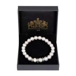 Royal Collection Shop Pearl And Crystal Disc Bracelet