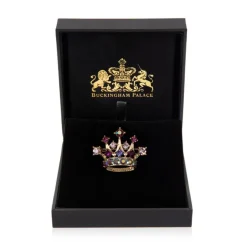 Royal Collection Shop Purple And Gold Crown Brooch