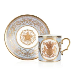 Royal Collection Shop Special Edition Lustre Purple And Blue Coffee Cup And Saucer