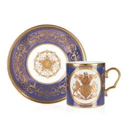 Royal Collection Shop Special Edition Lustre Purple And Blue Coffee Cup And Saucer