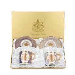 Royal Collection Shop Special Edition Lustre Purple And Blue Coffee Cup And Saucer
