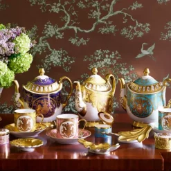 Royal Collection Shop Special Edition Lustre Purple And Blue Coffee Cup And Saucer