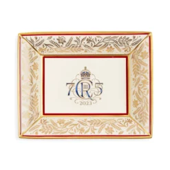 Royal Collection Shop The King'S 75Th Birthday Limited Edition Red Tray