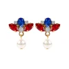 Royal Collection Shop Vicki Sarge Red, White And Blue Small Drop Earrings