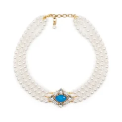 Royal Collection Shop Vicki Sarge Triple Strand Pearl Necklace
