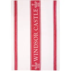 Royal Collection Shop Windsor Castle Red Waffle Tea Towel
